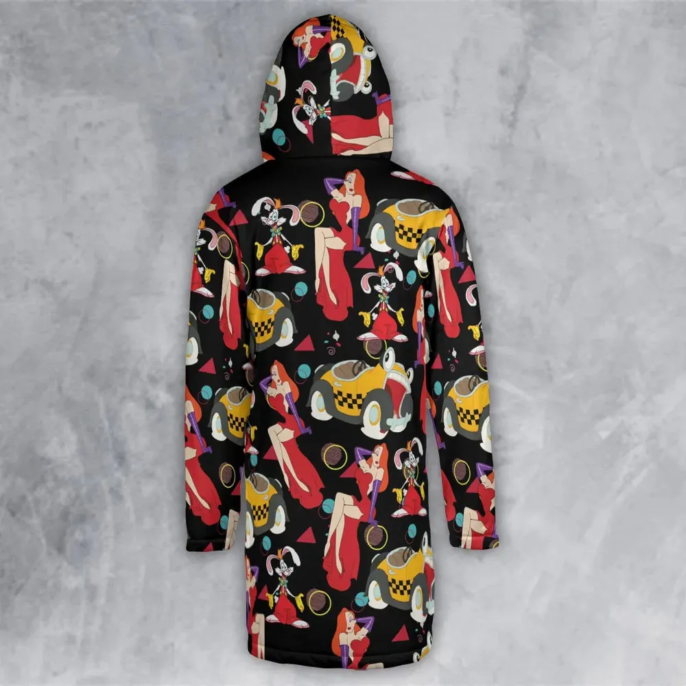 Retro 90s Jessica Rabbit Roger Rabbit Hooded Cloak Coat - 3