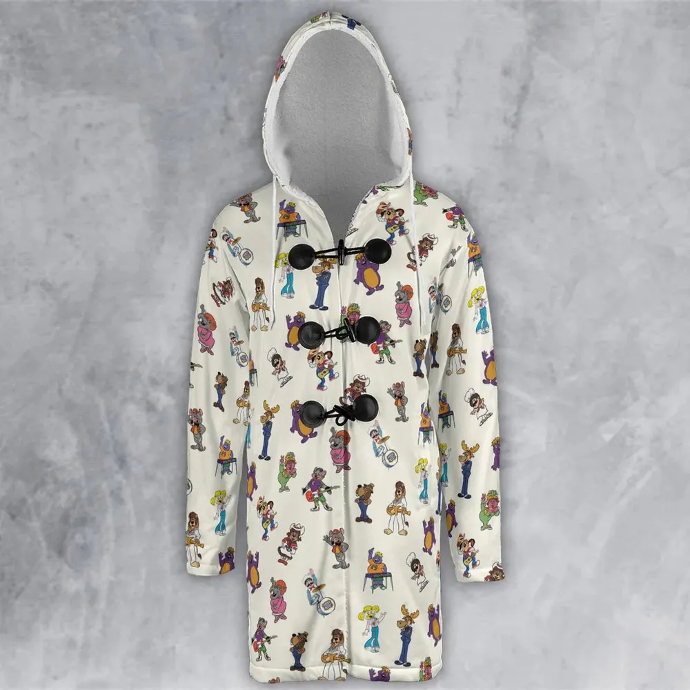 80s Pizza Time Theater Chuck E Cheese Hooded Cloak Coat - 2