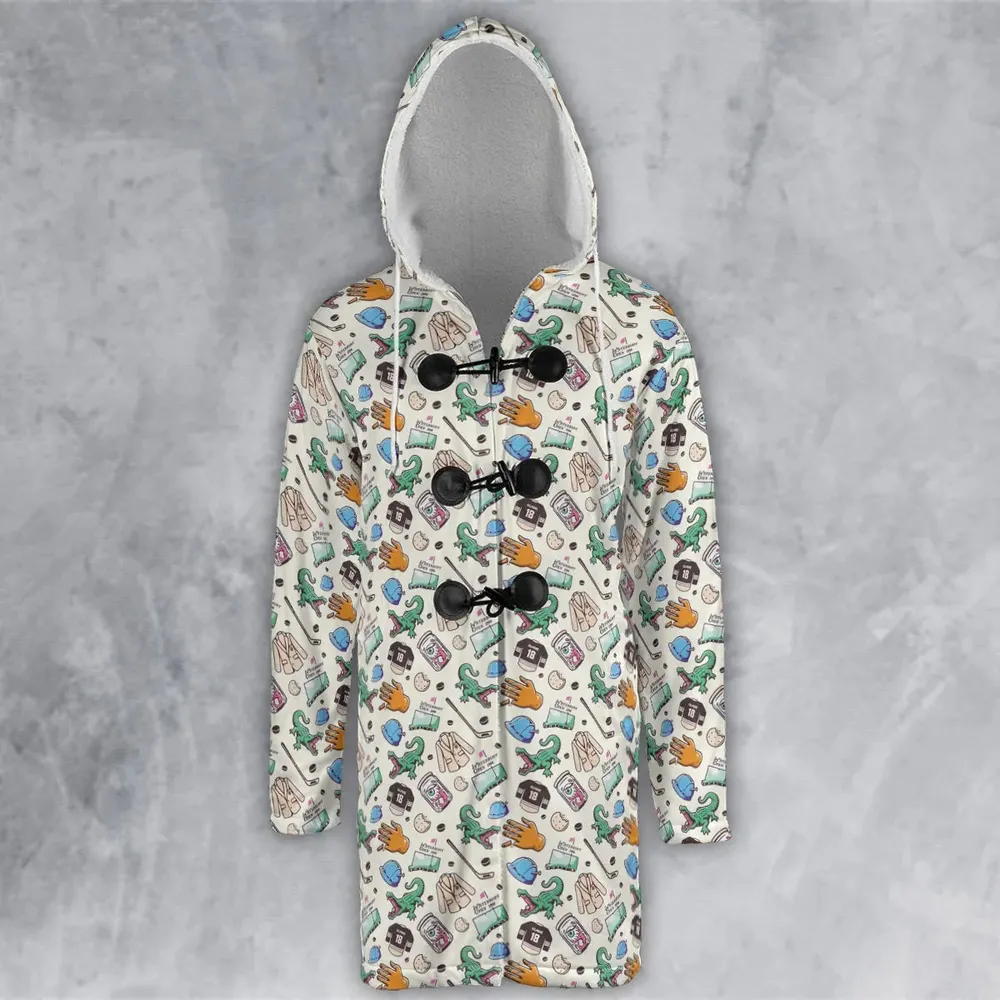 Happy Gilmore Pattern Hooded Cloak Coat - 2
