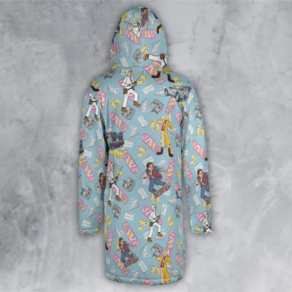 Marty McFly Dr. Emmett Brown Back To The Future Hooded Cloak Coat - 3
