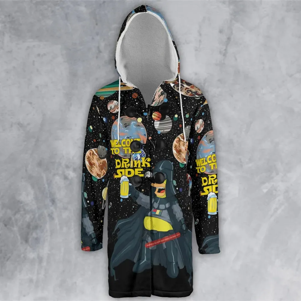 Simpson Darth Vader Welcome To The Drink Side Hooded Cloak Coat - 2