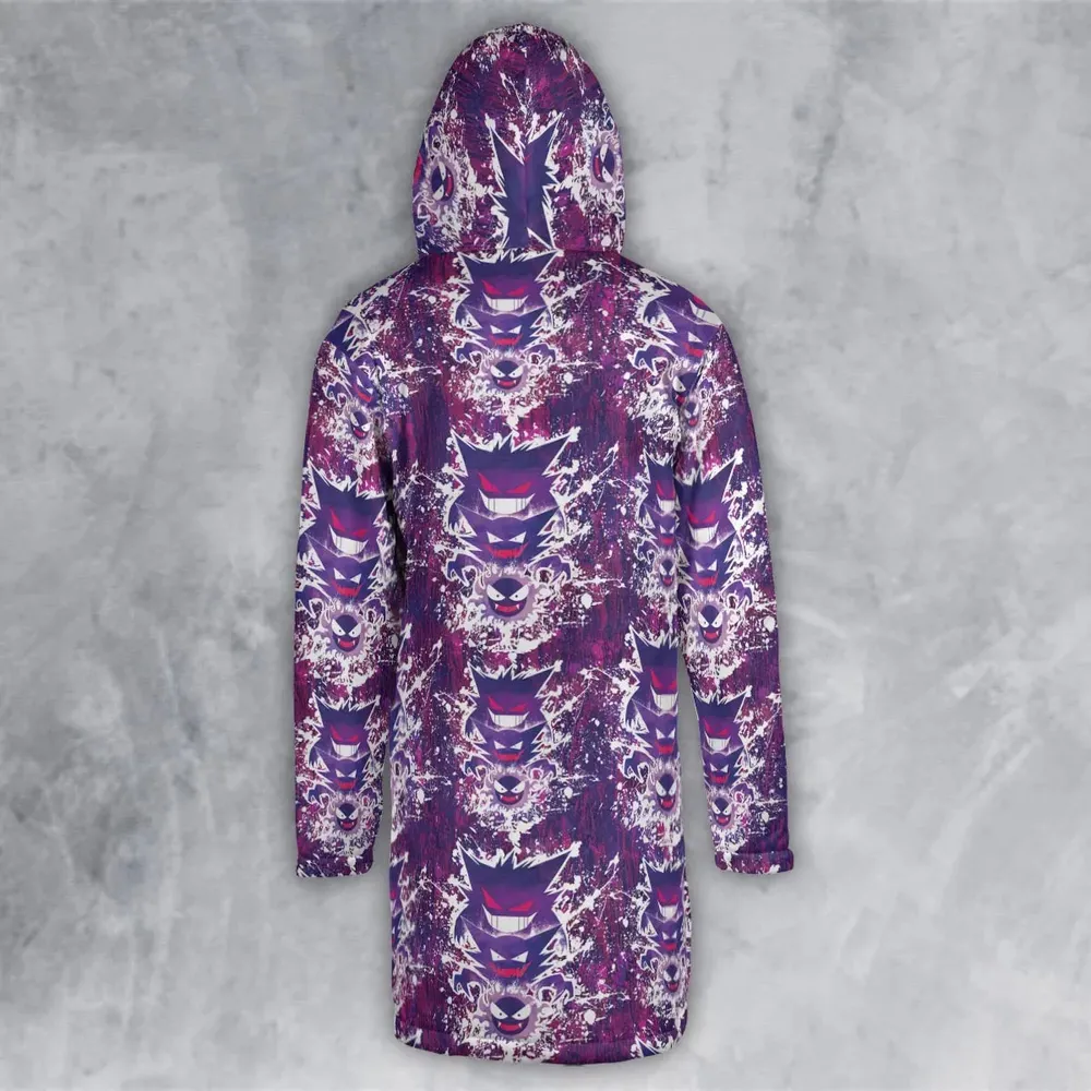 Ghostly Evolution Ghastly Haunter Gengar Pokemon Hawaiian Hooded Cloak Coat - 3