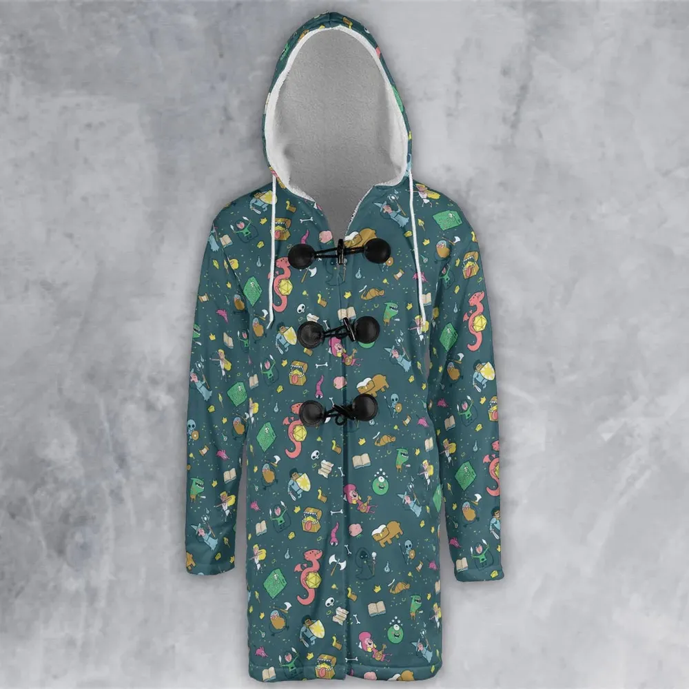 Cute Doodle Dungeons Hooded Cloak Coat - 2