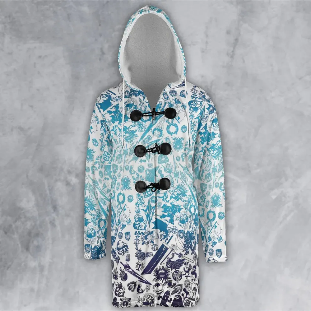 Blue Moggle Final Fantasy Hooded Cloak Coat - 2