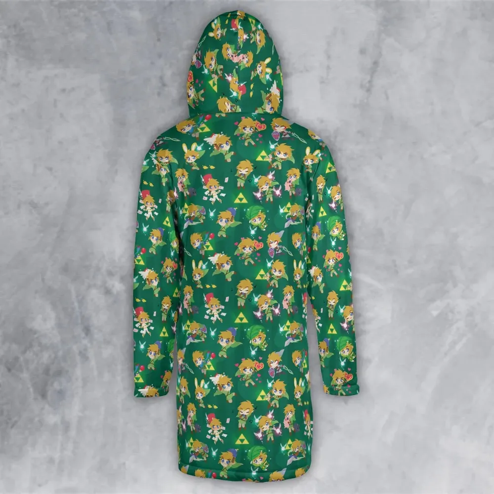 Cute Link Posing The Legend Of Zelda Hooded Cloak Coat - 3