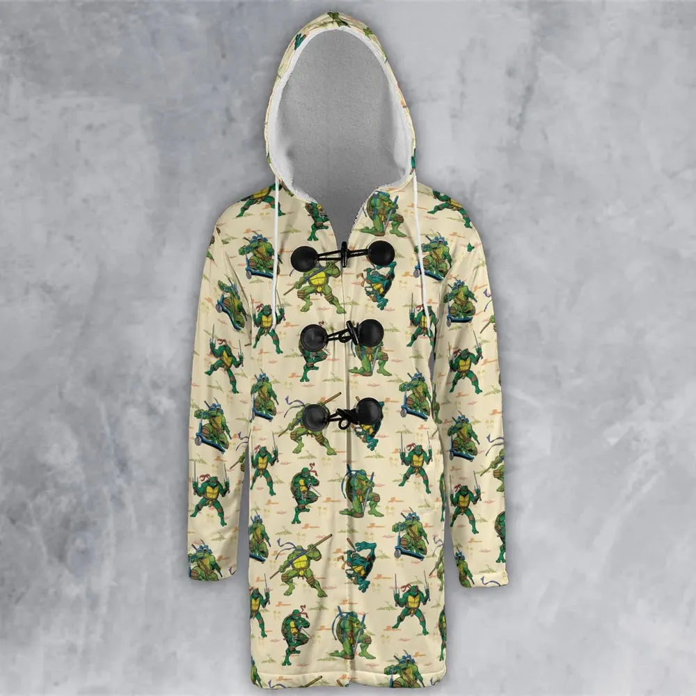 TMNT Characters Weapon Pattern Hooded Cloak Coat - 2