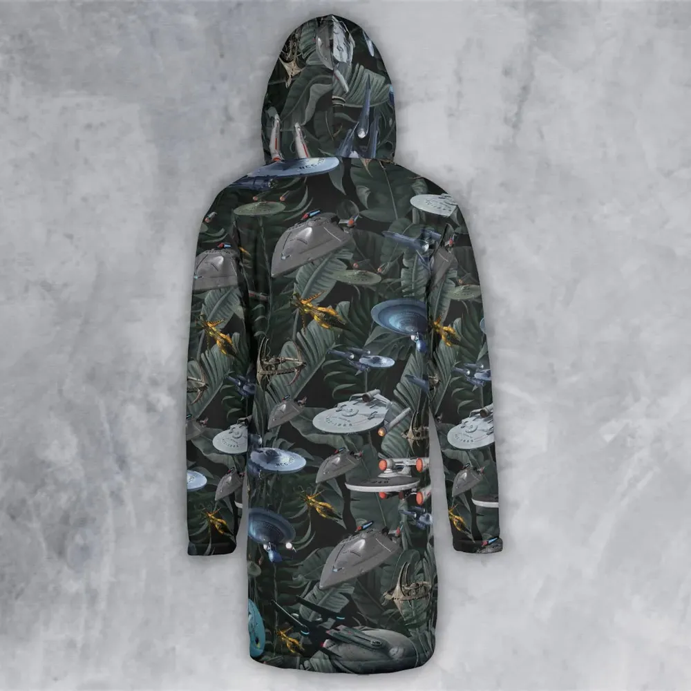 Star Trek Spaceship Pattern Hooded Cloak Coat - 3
