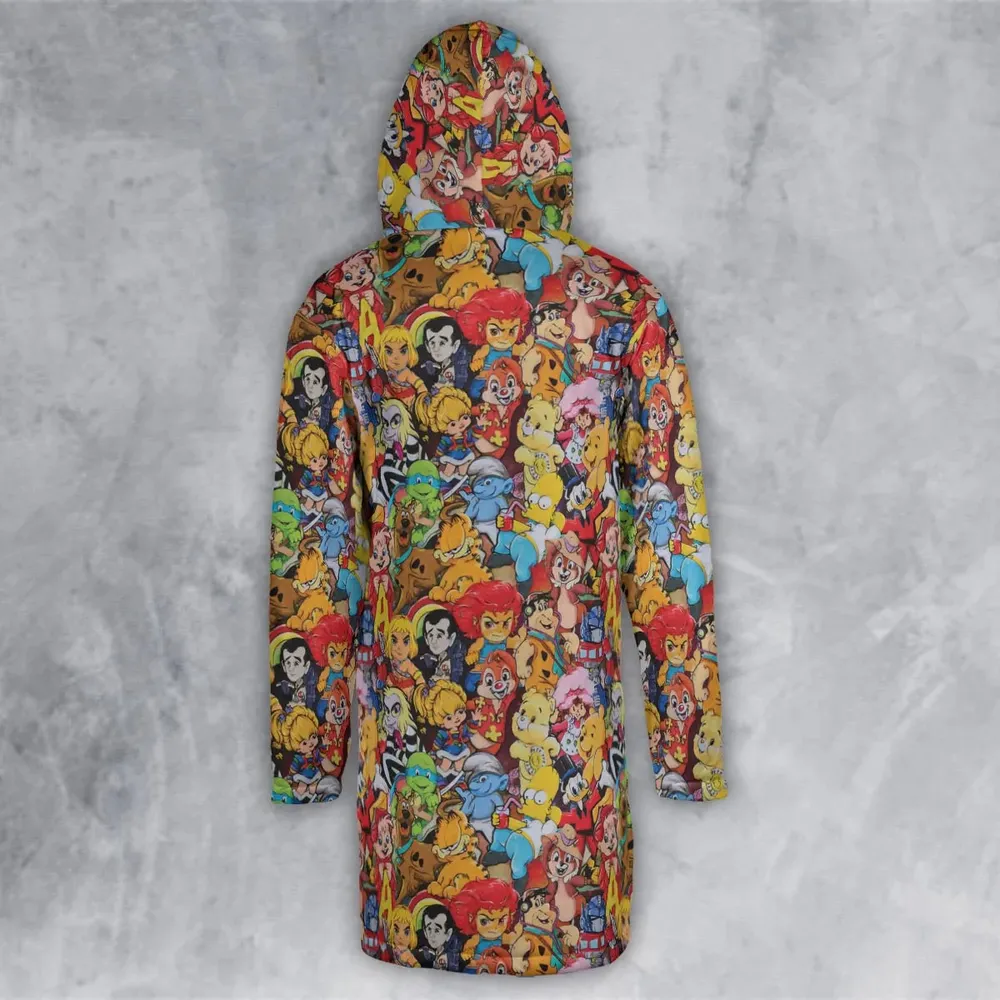 Old Cartoon Characters Hooded Cloak Coat - 3