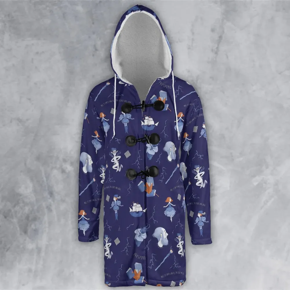 The Tempest Pattern Shakespeare Hooded Cloak Coat - 2