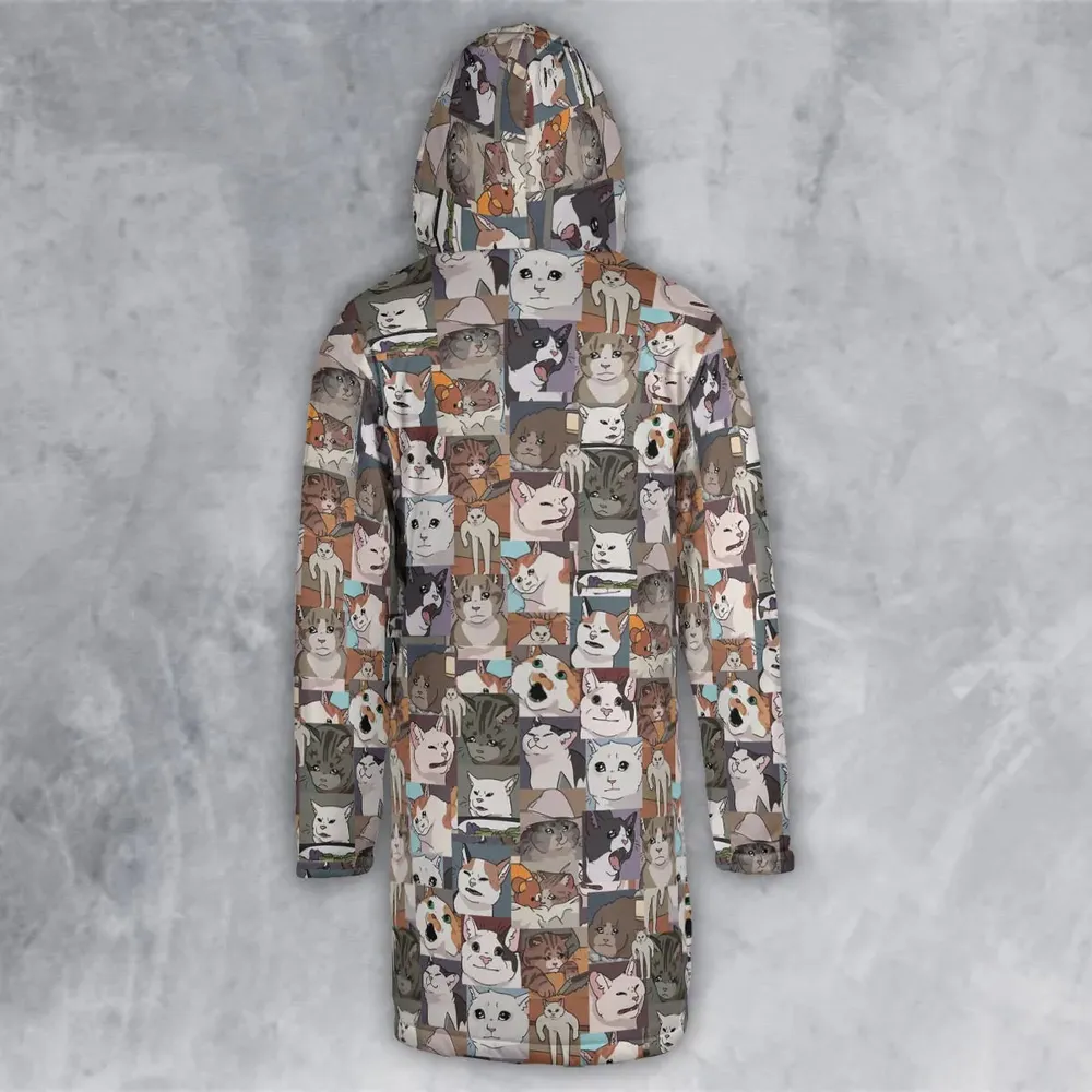 Funny Cat Internet Meme Hooded Cloak Coat - 3