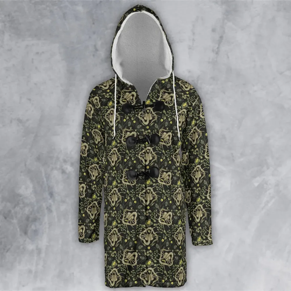 Facehugger Flower Pattern Alien Hooded Cloak Coat - 2