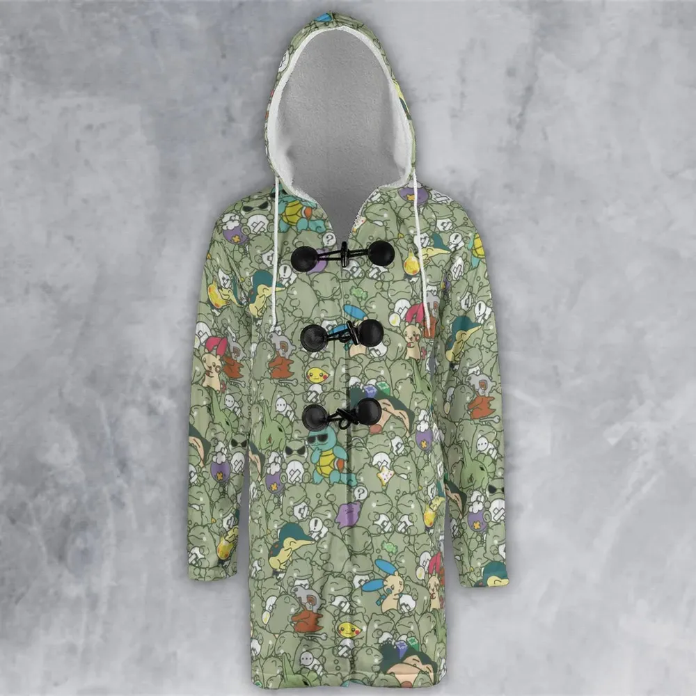 Epic Pokemon Pattern Hooded Cloak Coat - 2