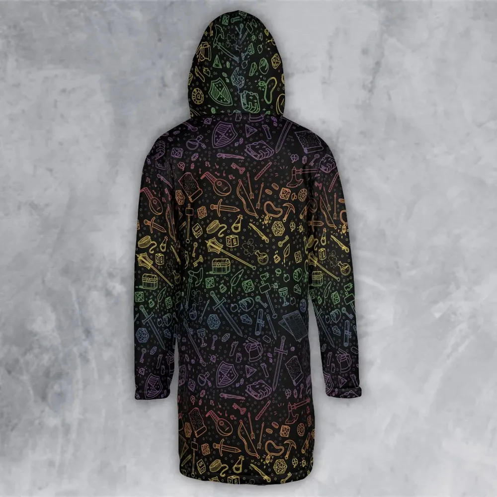 DnD Tabletop RPG Pattern Hooded Cloak Coat - 3