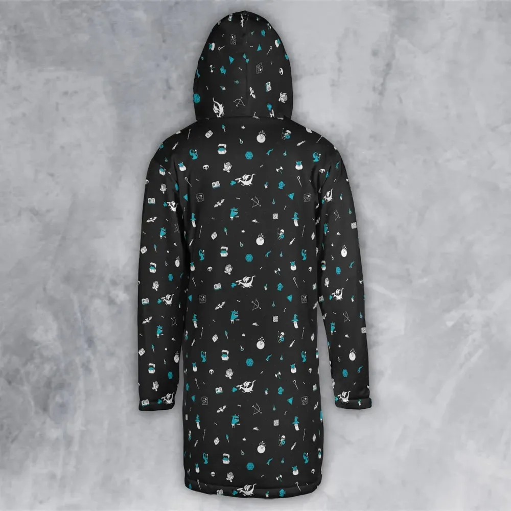 DnD Pattern Hooded Cloak Coat - 3