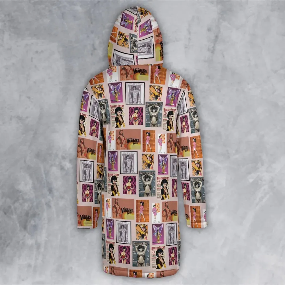Dr. Mrs. The Monarch The Venture Bros. Magazine Poses Hooded Cloak Coat - 3