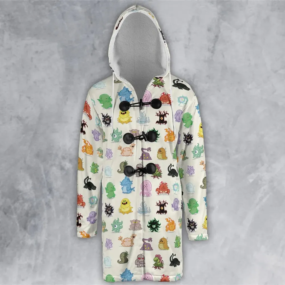 Cute Monsters H. P. Lovecraft Hooded Cloak Coat - 2