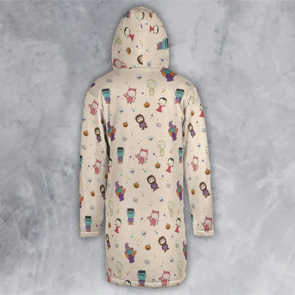 Cute Halloween Characters Pattern Hooded Cloak Coat - 3
