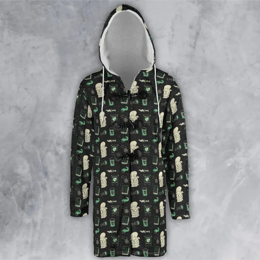 Cthulhu H.P Lovecraft Miskatonic University Hooded Cloak Coat - 2