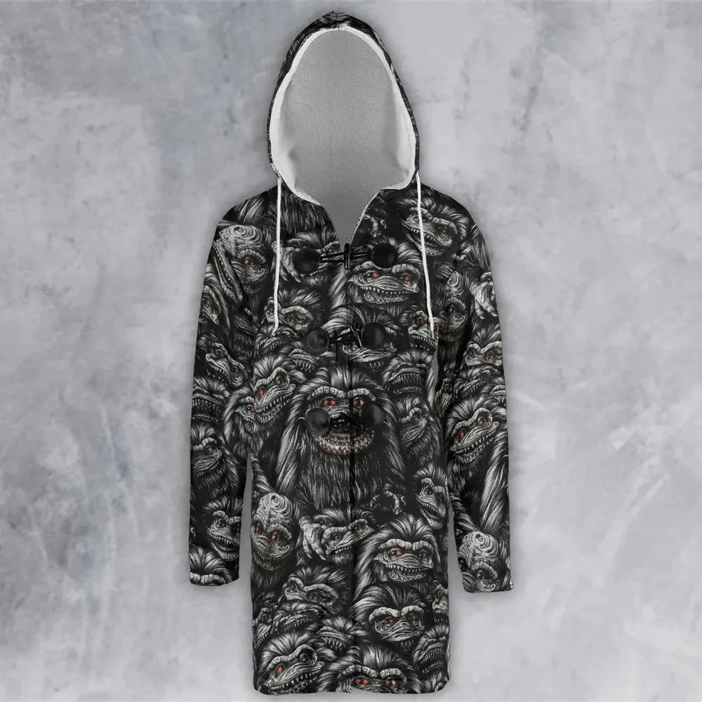 Critters Pattern Halloween Hooded Cloak Coat - 2