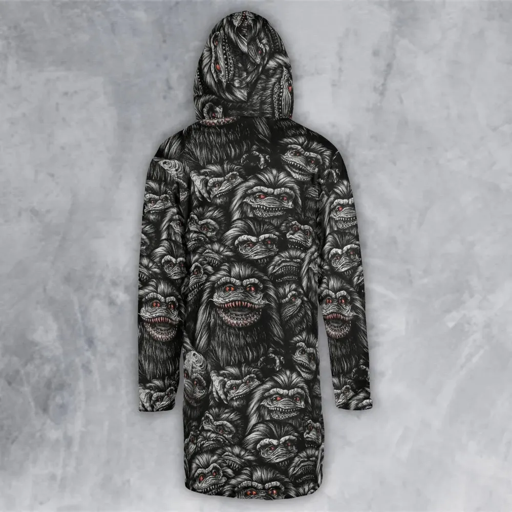 Critters Pattern Halloween Hooded Cloak Coat - 3