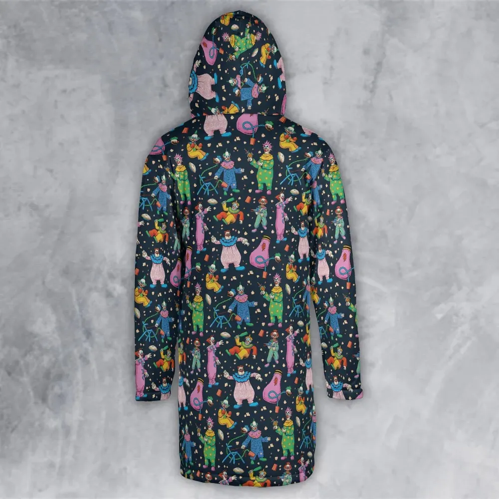 Clowns Popcorn Killer Klowns from Outer Space Pattern Hooded Cloak Coat - 3
