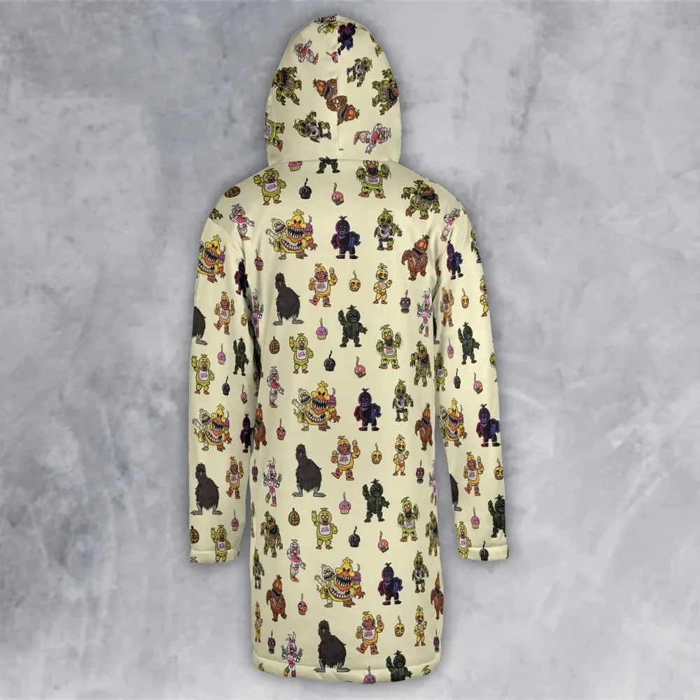 Chica Chicken Five Nights at Freddy's Pattern Hooded Cloak Coat - 3