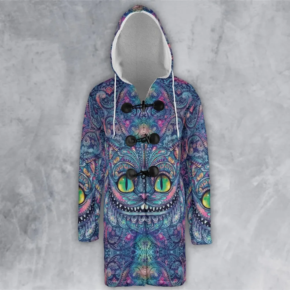 Cheshire Cat Alice In Wonderland Hooded Cloak Coat - 2