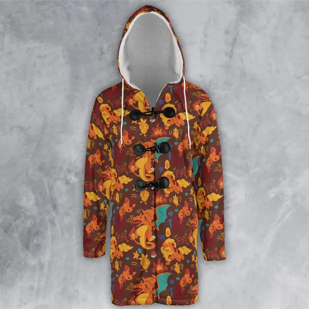 Charizard Arcanine Torchic Fire Pokemon Hooded Cloak Coat - 2