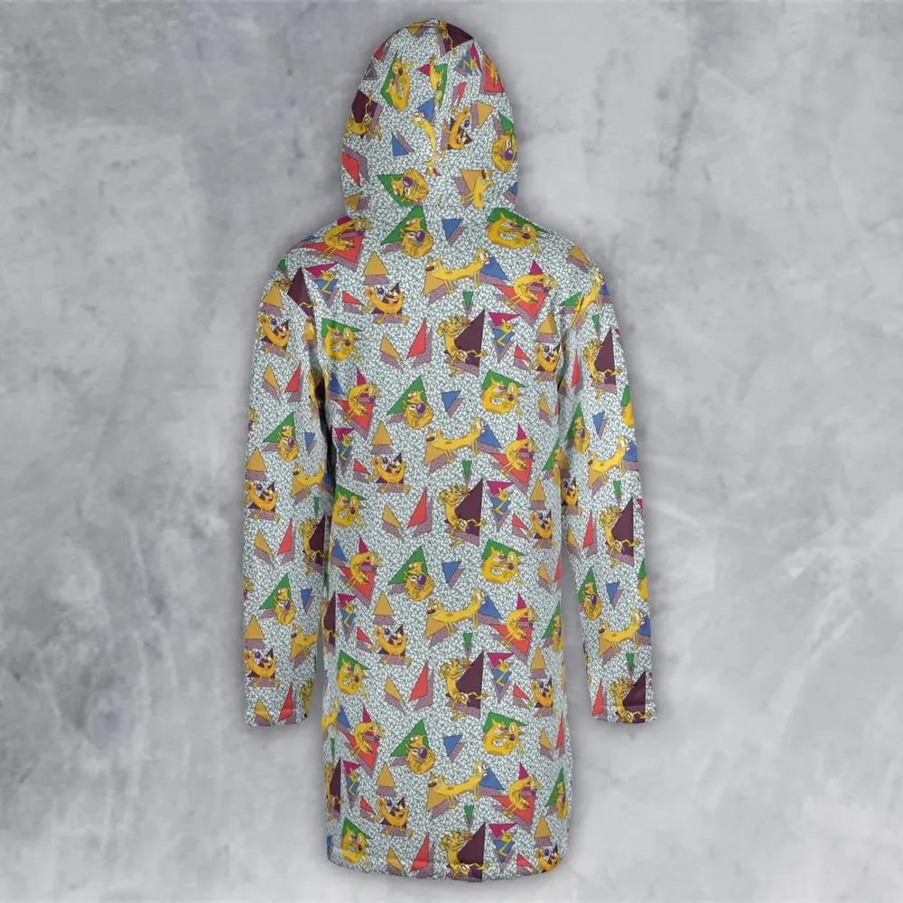Catdog 90s Cartoon Pattern Hooded Cloak Coat - 3