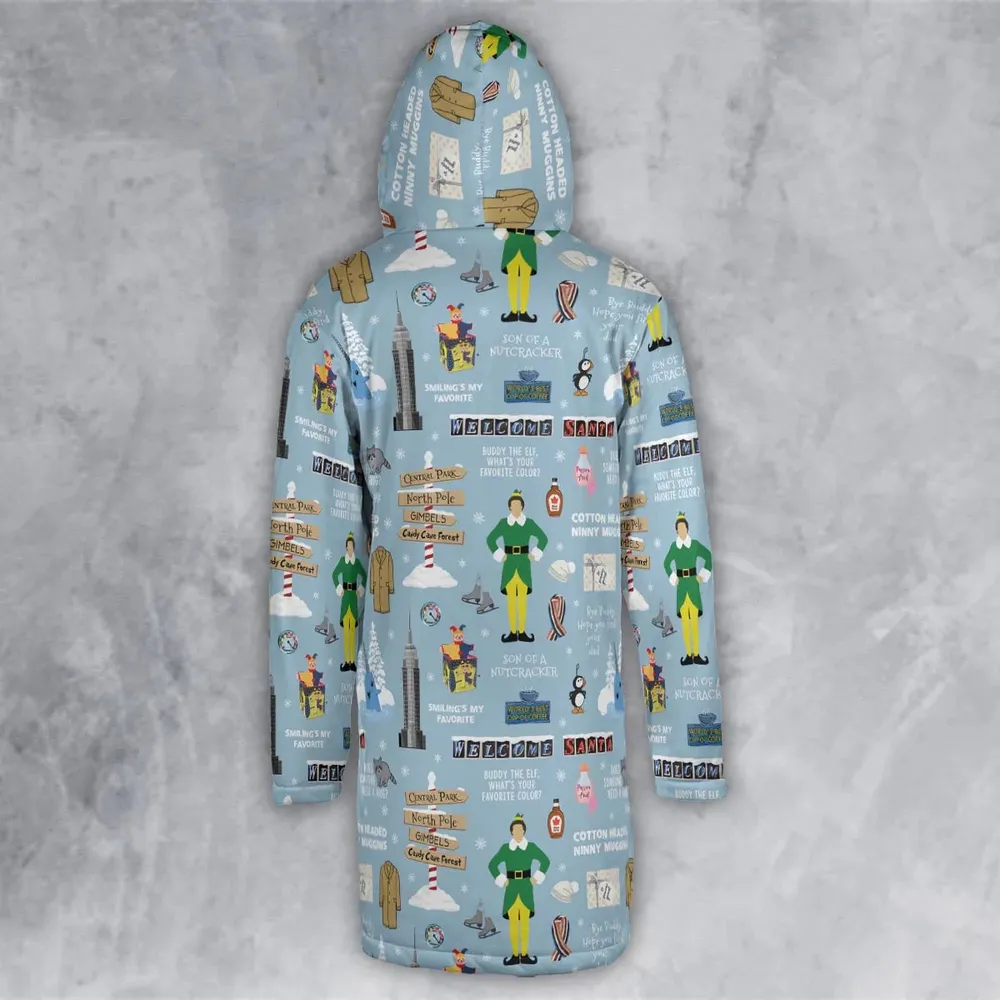 Buddy the ELF Quotes Christmas Hooded Cloak Coat - 3