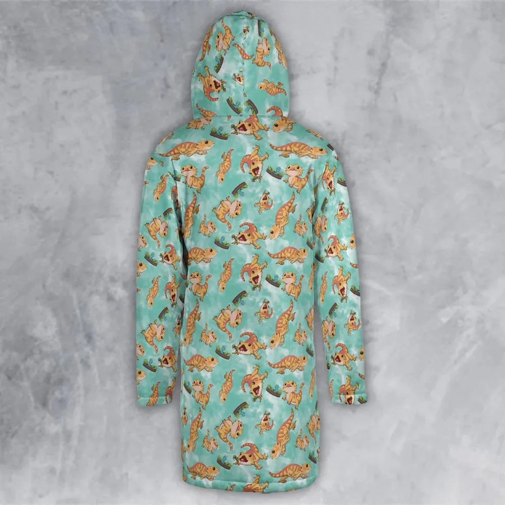 Bearded Dragon Pattern Hooded Cloak Coat - 3