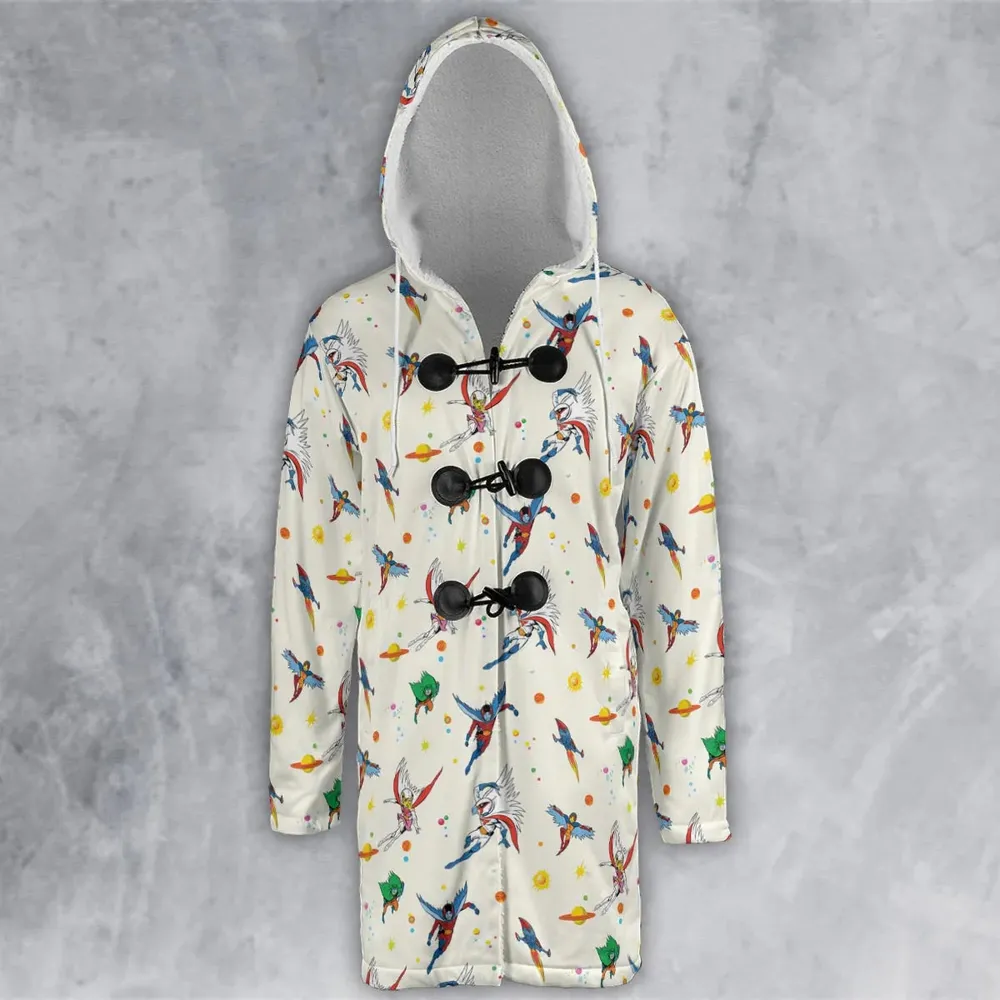 Battle of the Planets Pattern Hooded Cloak Coat - 2