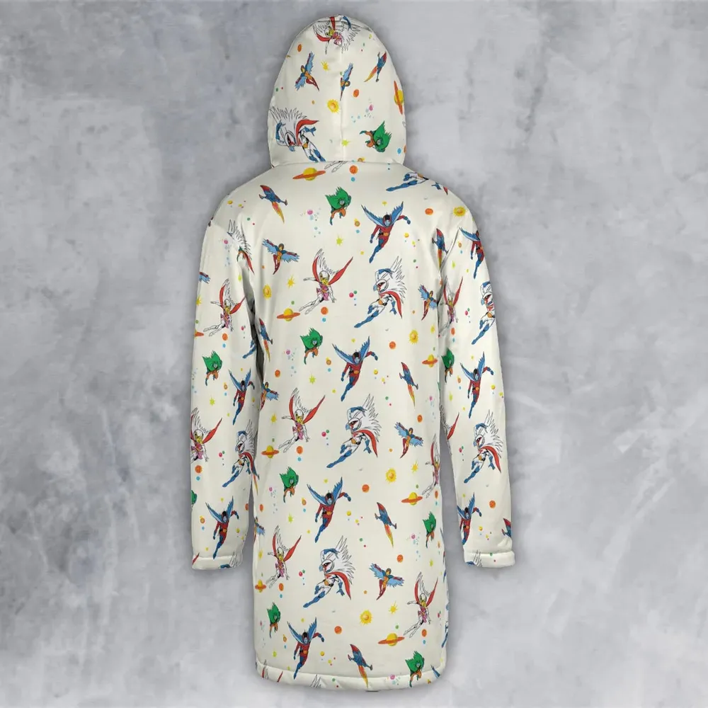 Battle of the Planets Pattern Hooded Cloak Coat - 3