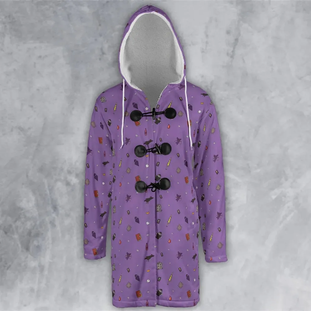 Barovia Dungeons and Dragons Pattern Hooded Cloak Coat - 2