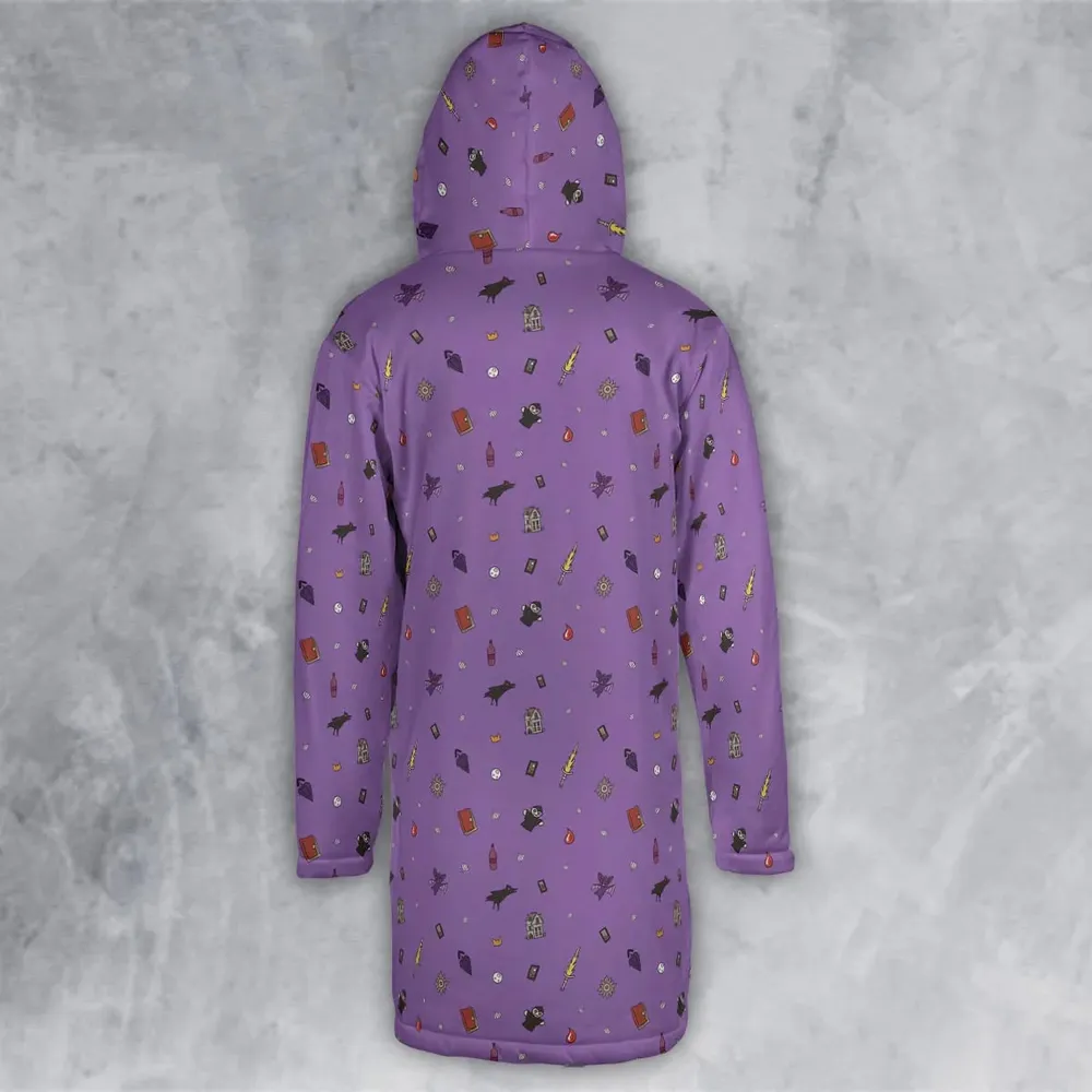 Barovia Dungeons and Dragons Pattern Hooded Cloak Coat - 3