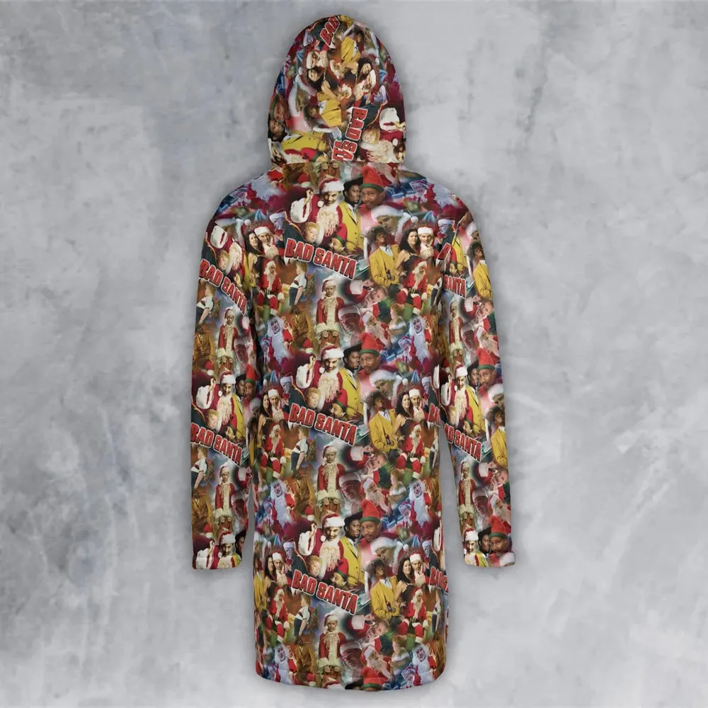 Bad Santa Pattern Hooded Cloak Coat - 3