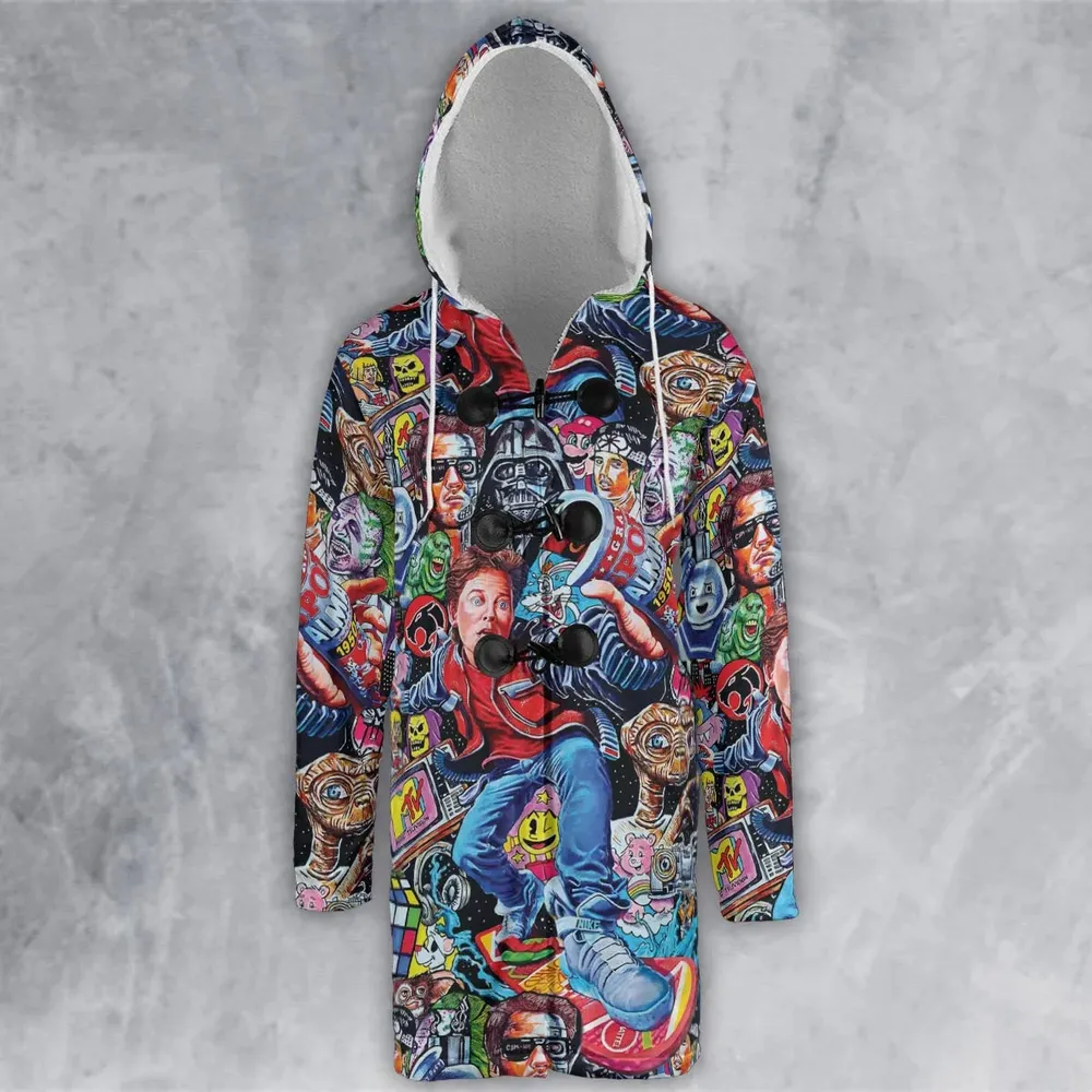 Back To The 80s Pop Culture 80s Movies Characters Hooded Cloak Coat - 2