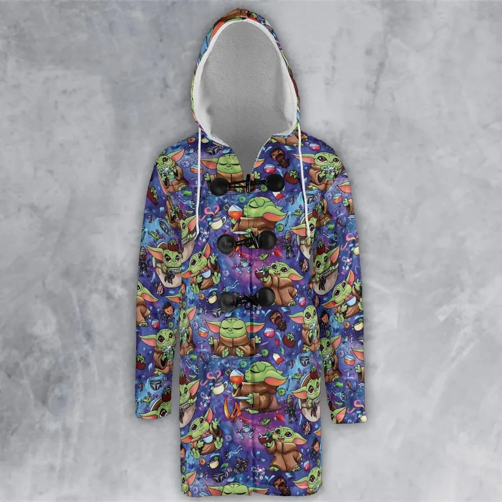 Baby Yoda In the Galaxy Hooded Cloak Coat - 2