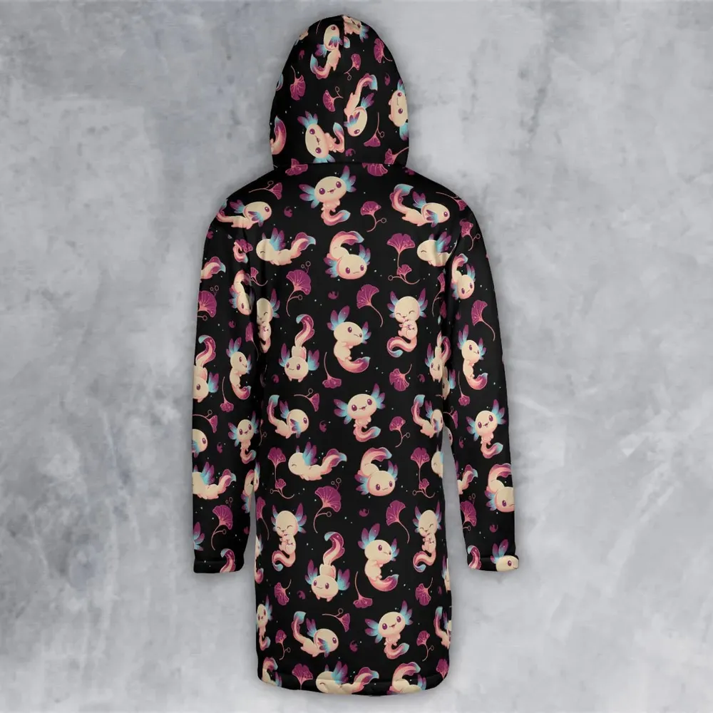 Axolotl Wonders Cute Salamanders Pattern Hooded Cloak Coat - 3