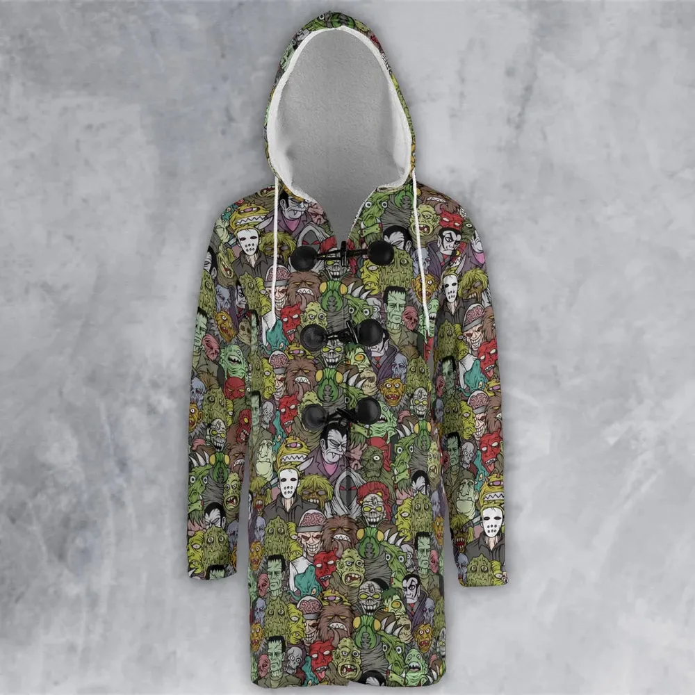 All The Monsters Are Here Hooded Cloak Coat - 2
