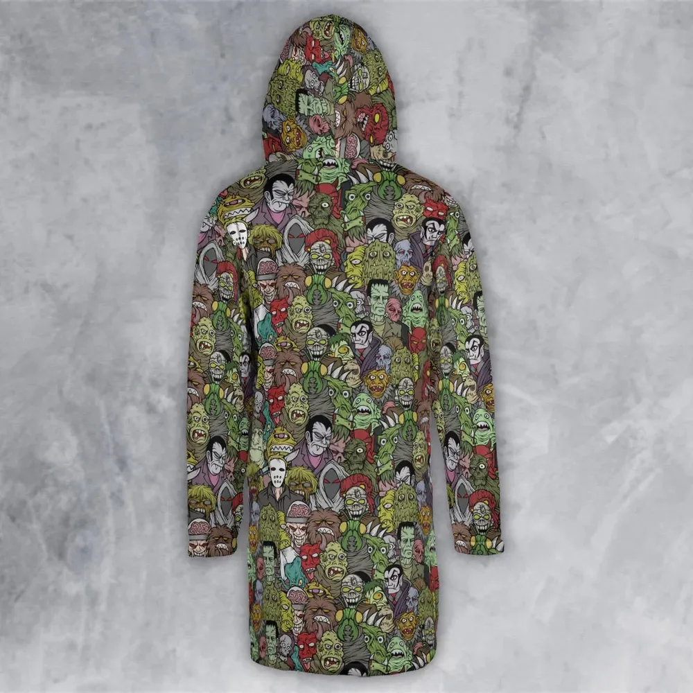 All The Monsters Are Here Hooded Cloak Coat - 3