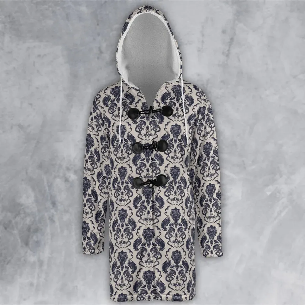 Alien Xenomorph Pattern Hooded Cloak Coat - 2