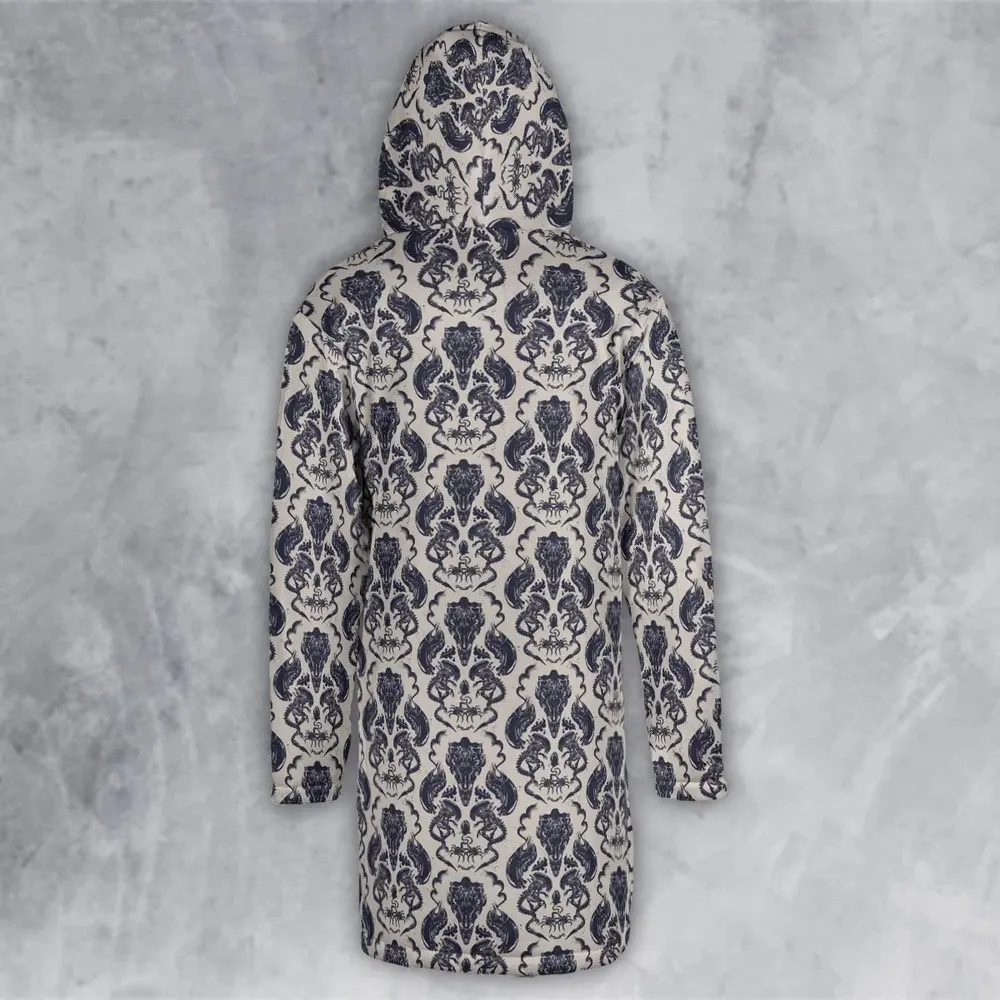 Alien Xenomorph Pattern Hooded Cloak Coat - 3
