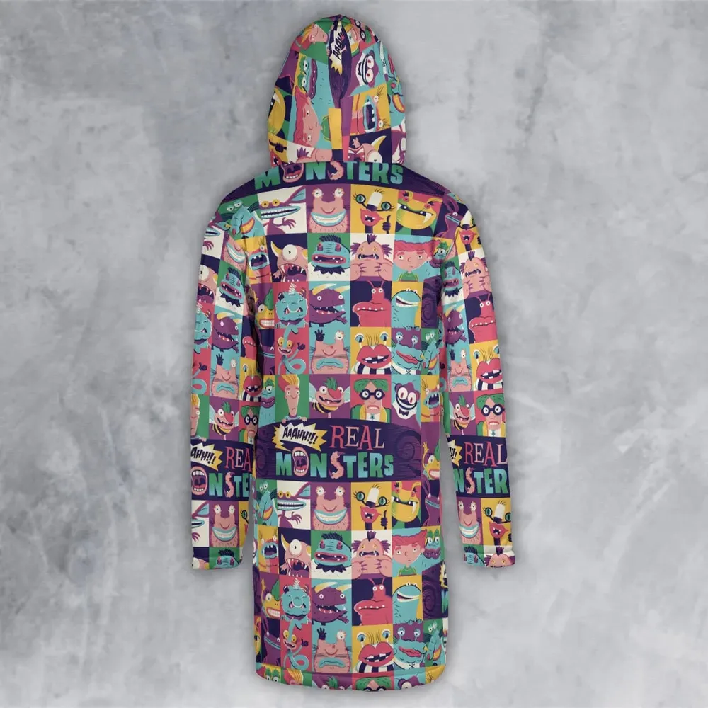 Aaahh!!! Real Monsters Characters Pattern Hooded Cloak Coat - 3