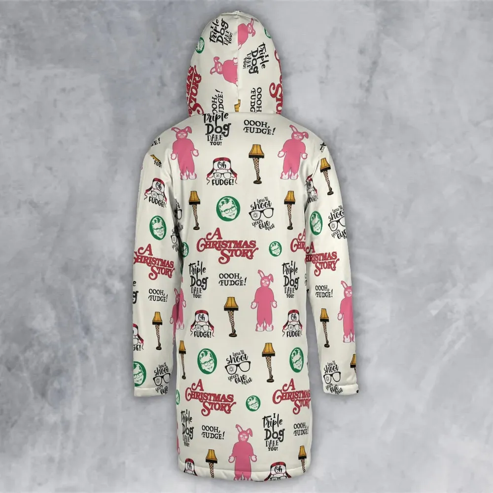 A Christmas Story Pattern Hooded Cloak Coat - 3