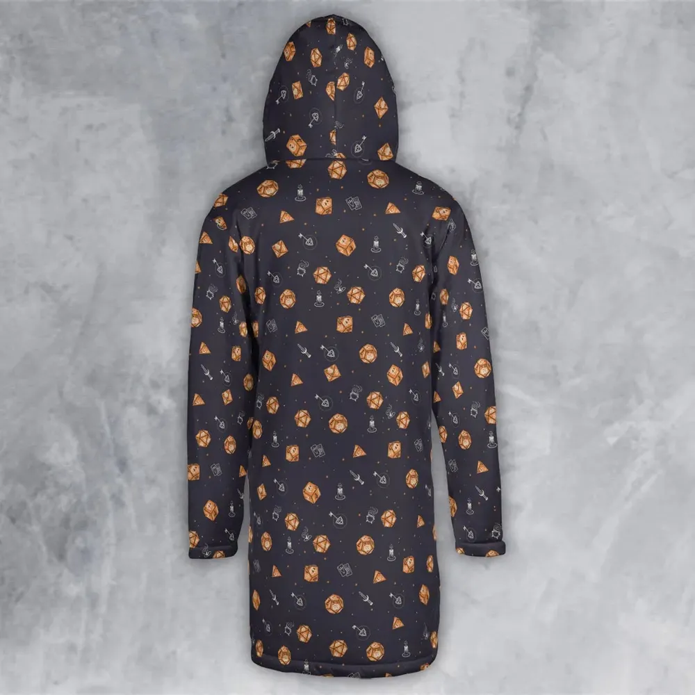Halloween Dices Pattern Hooded Cloak Coat - 3