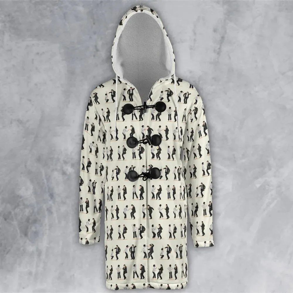 Mia Wallace and Vincent Vega Dance Pulp Fiction Hooded Cloak Coat - 2