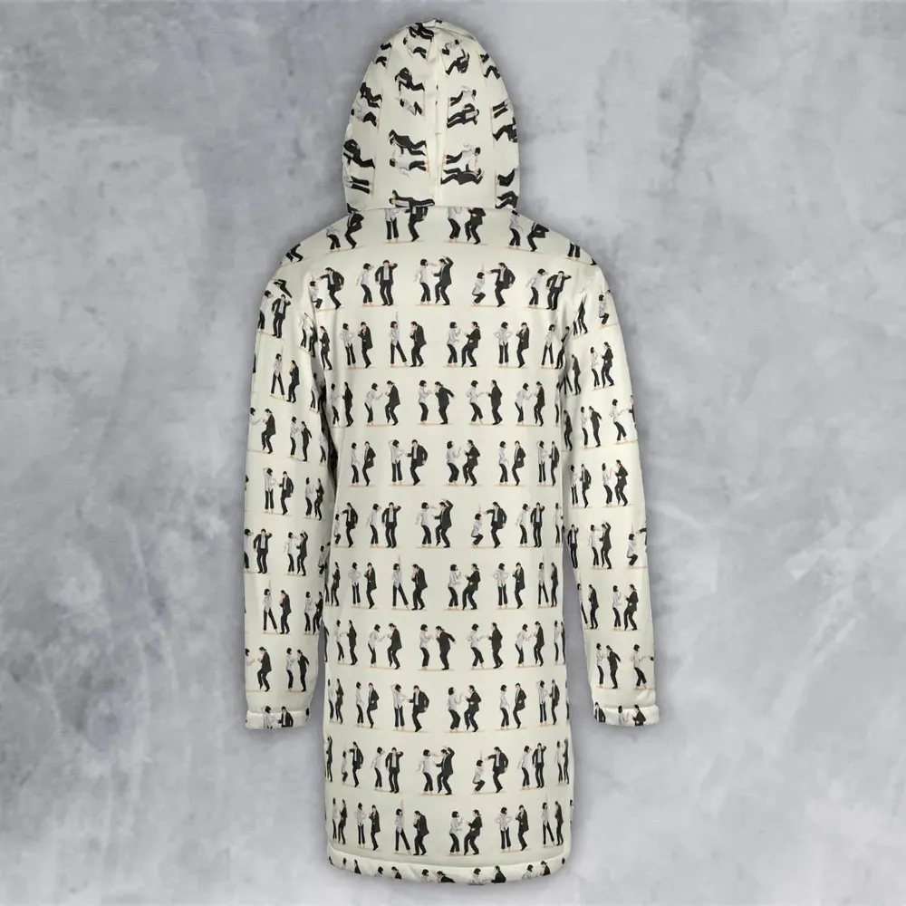 Mia Wallace and Vincent Vega Dance Pulp Fiction Hooded Cloak Coat - 3