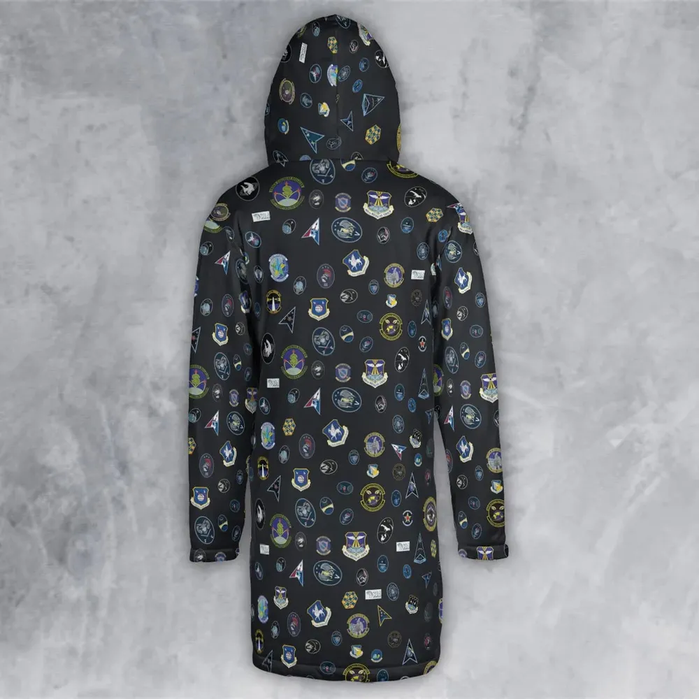 Space Force Squadron Pattern Hooded Cloak Coat - 3