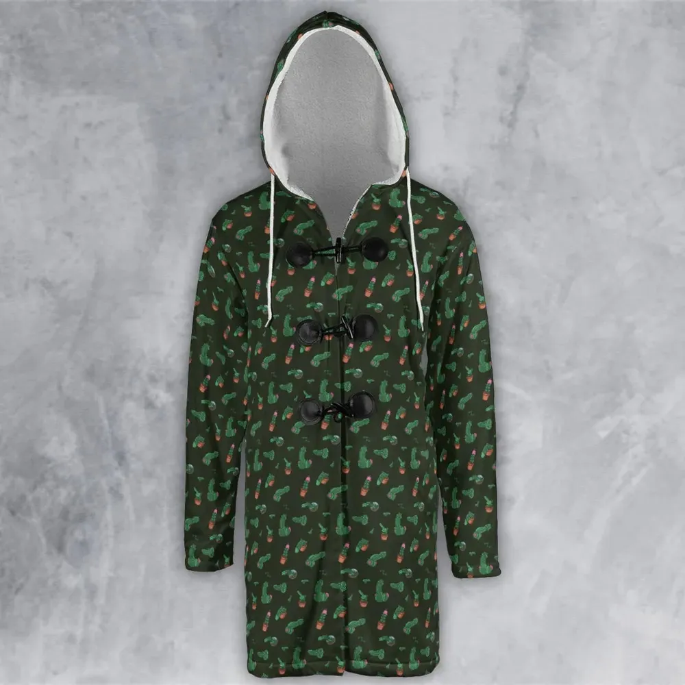 Funny Plants Pattern Hooded Cloak Coat - 2